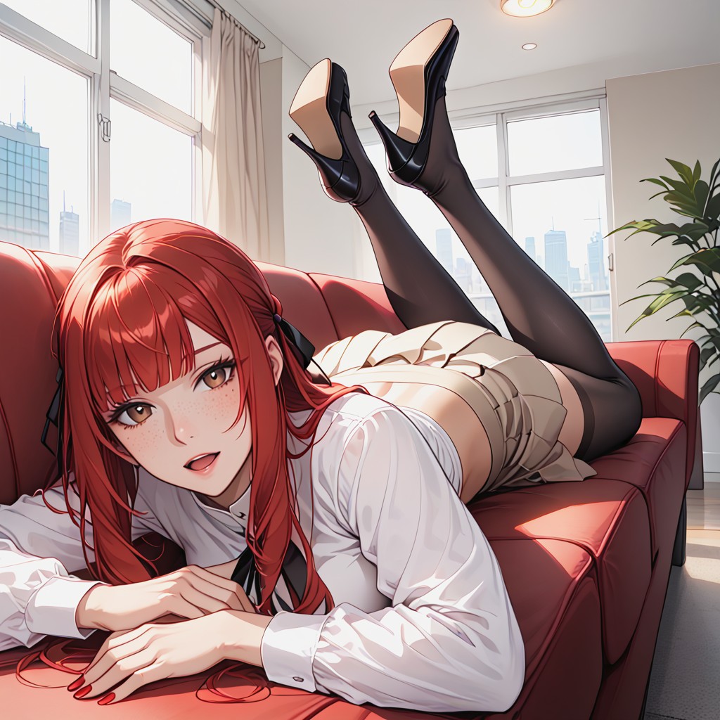 Bright, Award Winning Image, High Heel Brown Sandals AI Porn