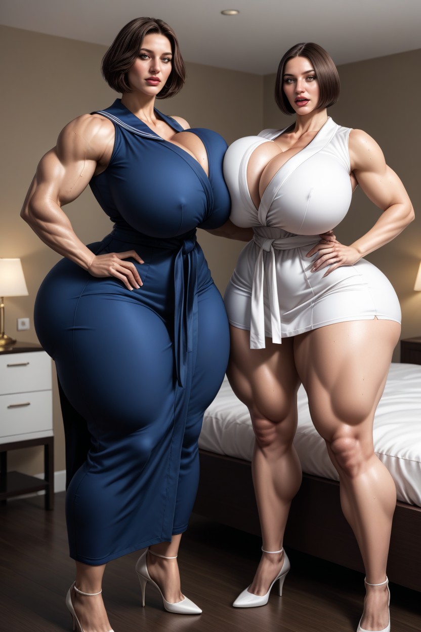 Sweat A Lot, Natural Sagging Breasts, Shocked AI Porn