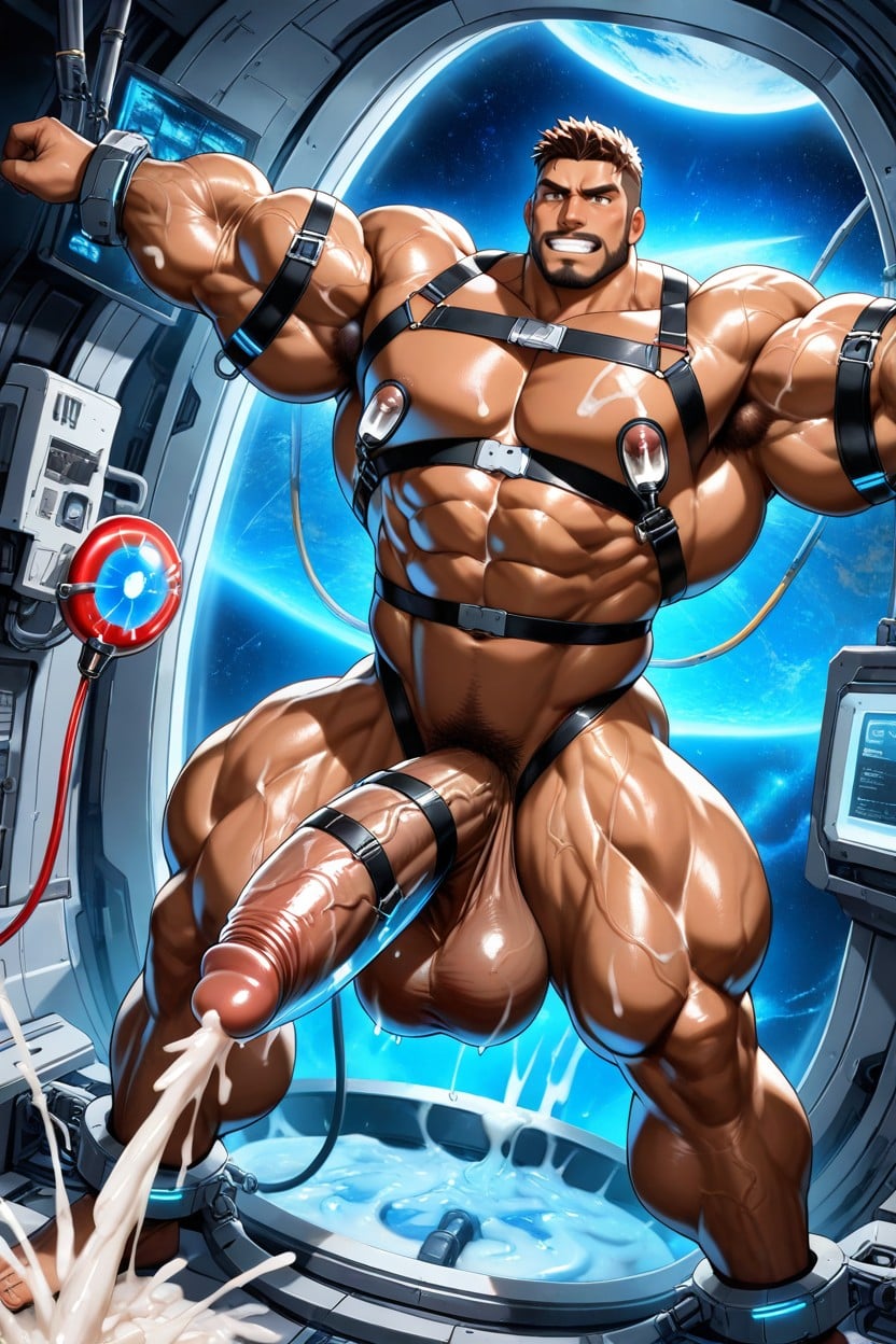 Transparent Huge Penis Pump, Penis Pump, Impossibly Long Hyper Penis AI Gay Porn