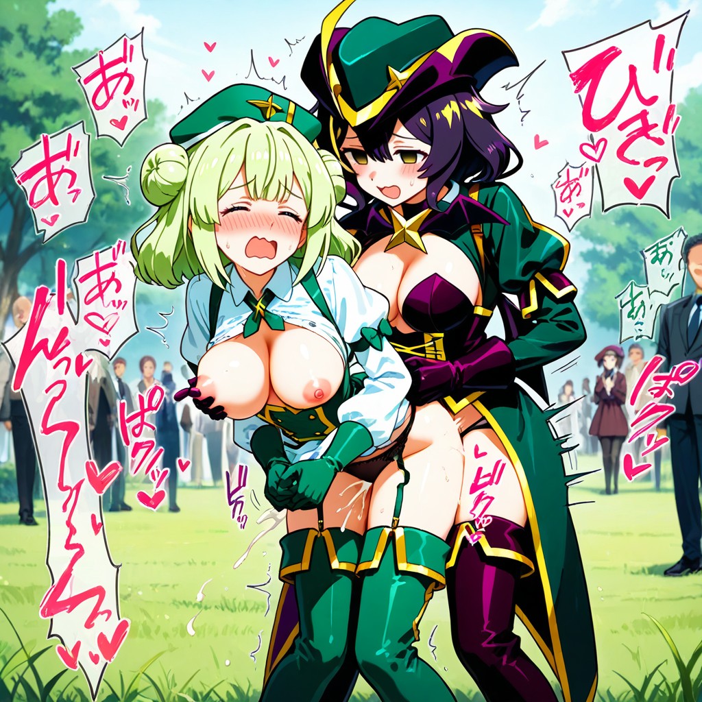Faithful To The Anime, Hair Bun, Garter Straps Hentai AI Porn