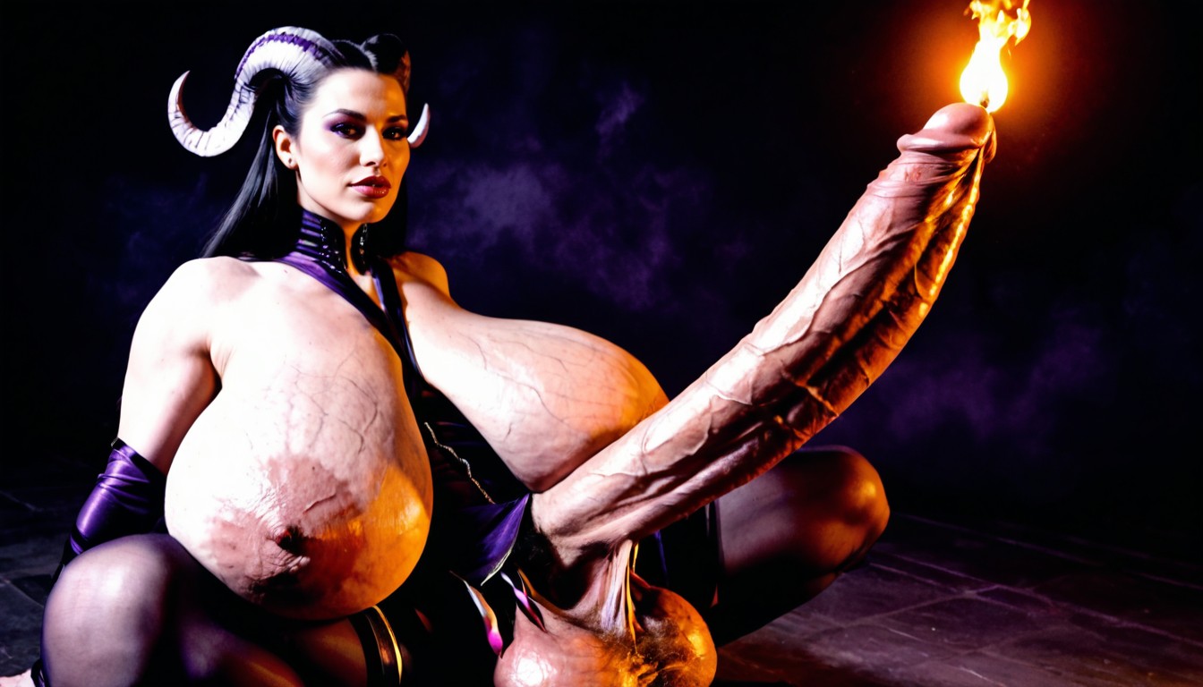Long Stretchy Scrotum, Flaccid Hyper Gigantic Penis, Succubus Porno shemale IA