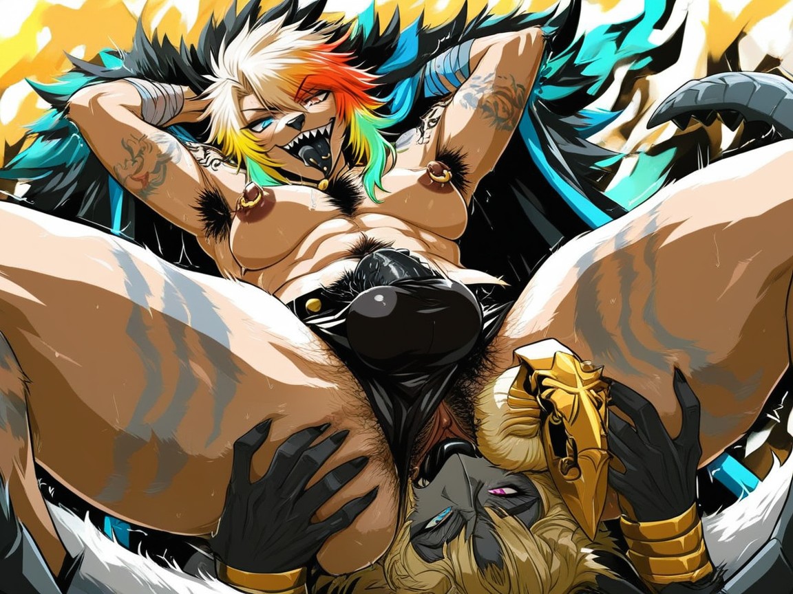 Chest Hair, Black Tongue, Thick Tongue Hentai AI Porn