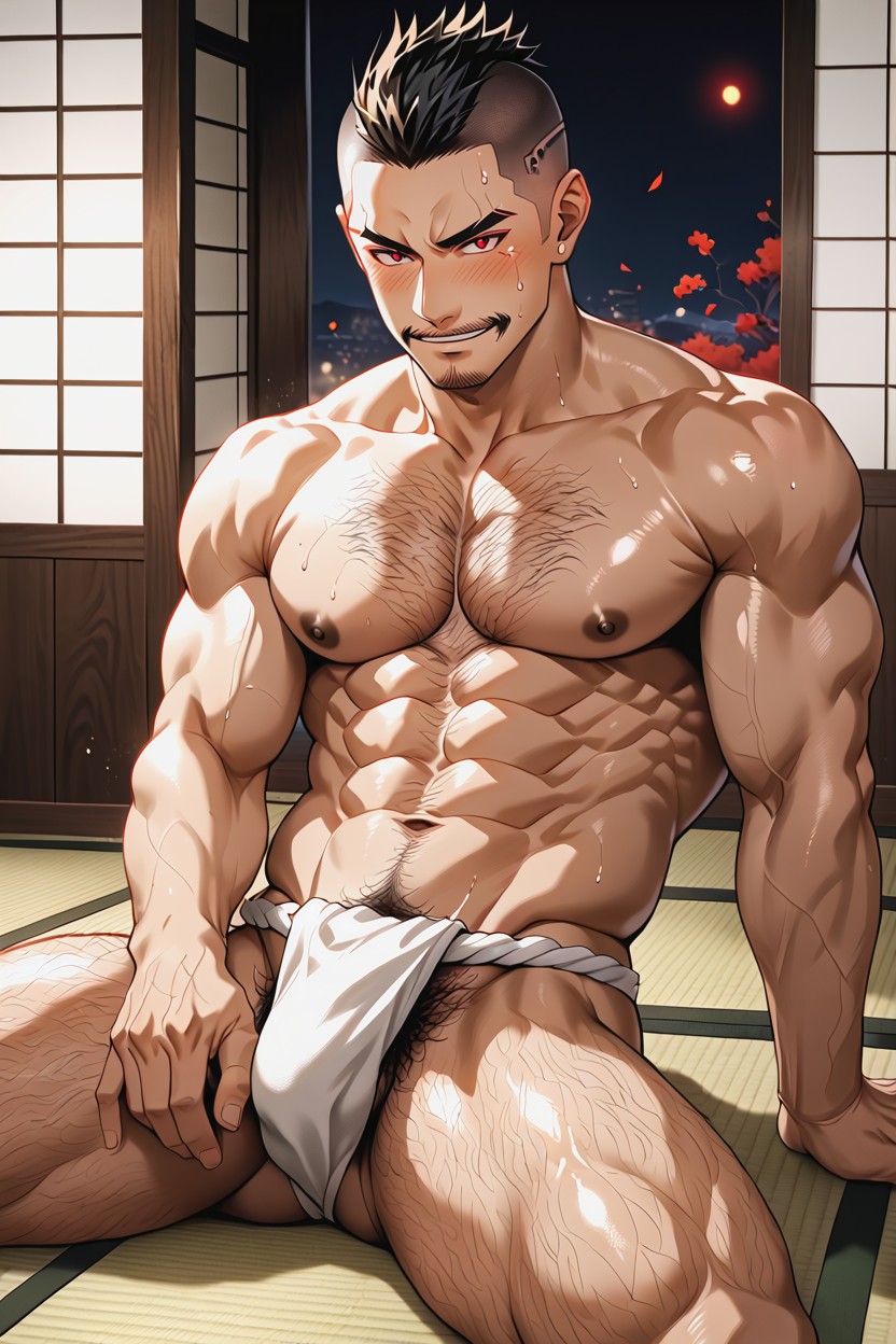 Hyper Hairy Chest, Muscles -, Hairy Chest AI Gay Porn