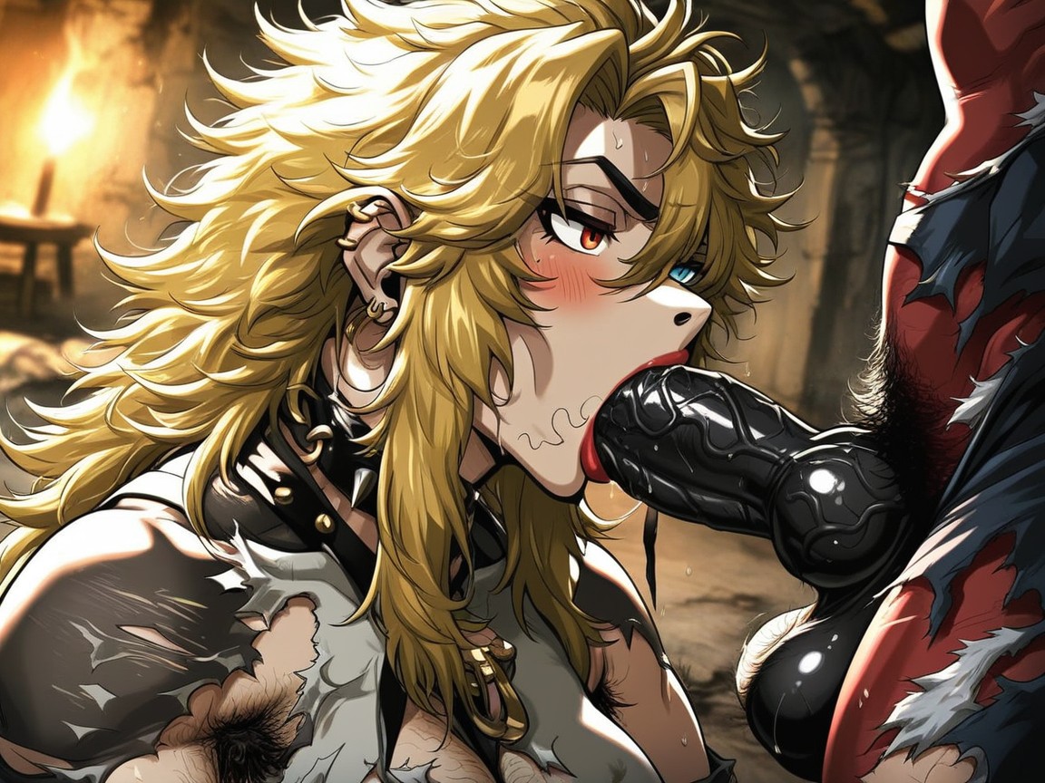 18+, Gold Hair, Masturbating Hentai AI Porn