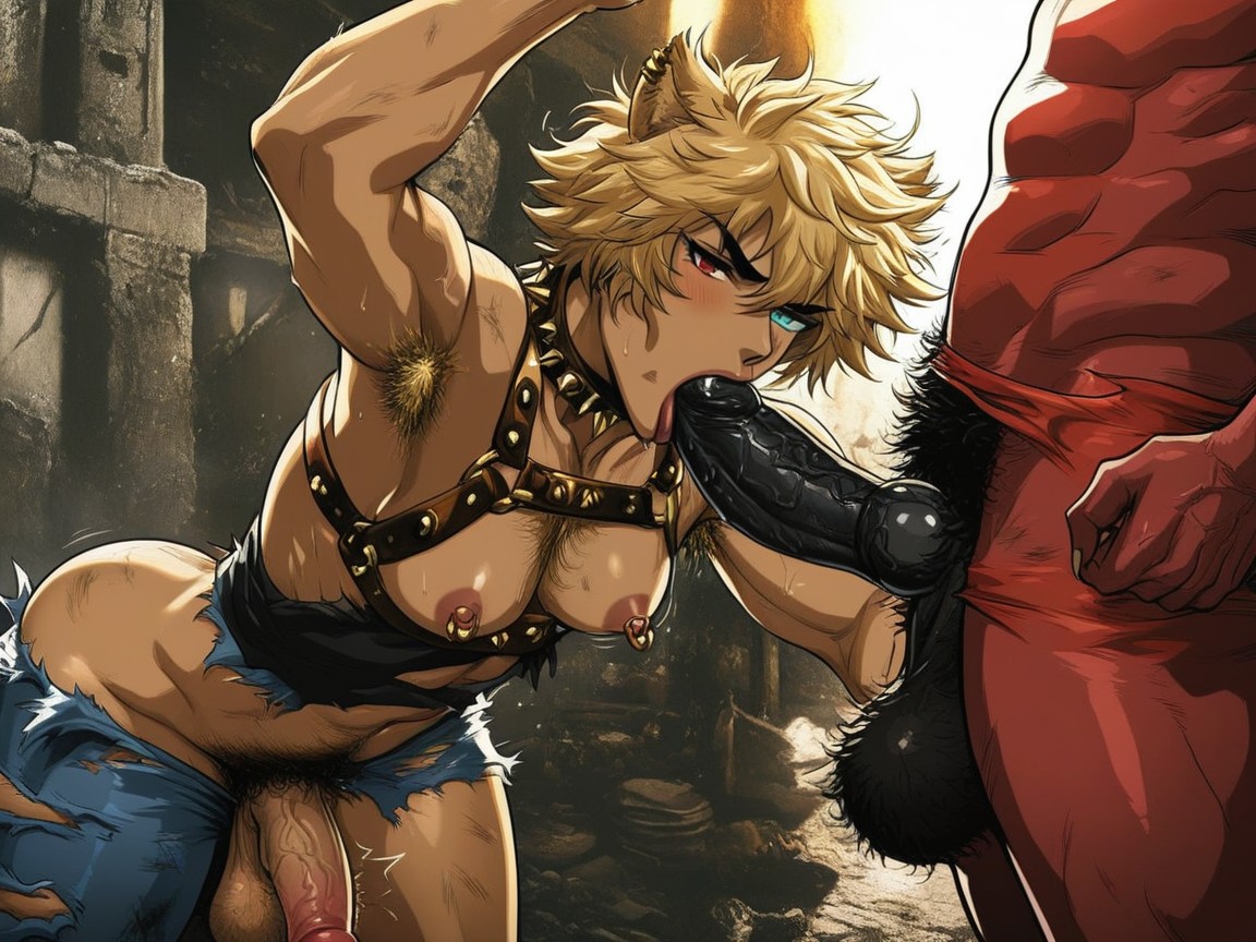 Armpit Hair, Very Hairy Balls, Jewelry Hentai AI Porn