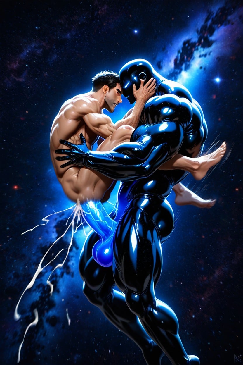 Grabbing Face, Motion Blur, Glowing Skin AI Gay Porn