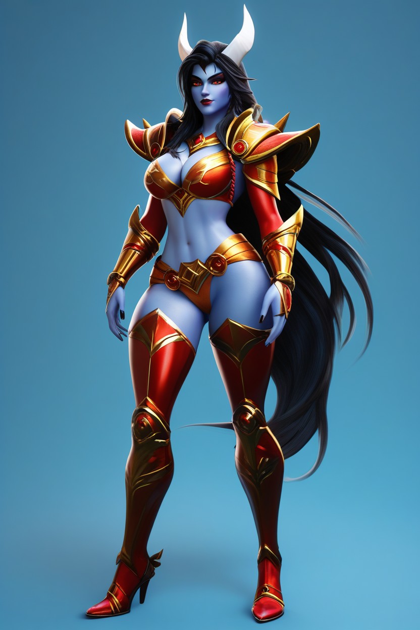 Smooth Stylized Skin Texture, With Dark Brown Form Fitting Mesh On Thighs Featuring Intricate, Full Body D Hentai AI Porn