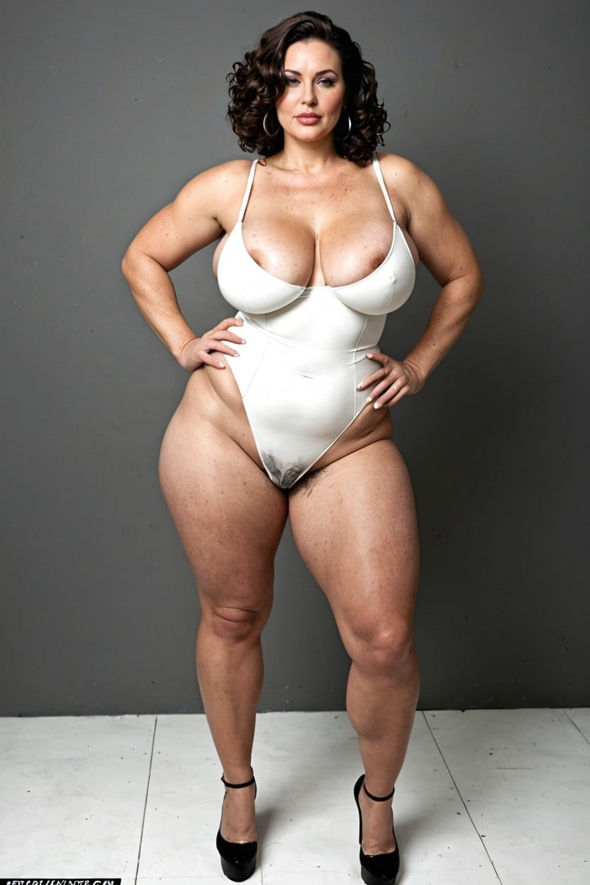 Freckles, Standing, Fat Pussy Imprint MILF AI Porn