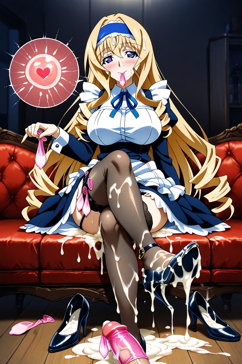 Cum On Feet, Swallowing Semen, Wearing Condom Hentai AI Porn