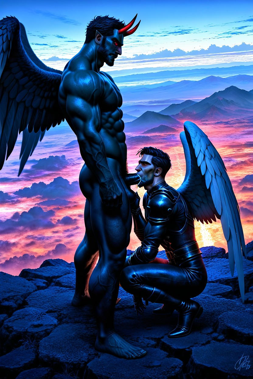 Highest Detail, Photo Realism, 2 People AI Gay Porn