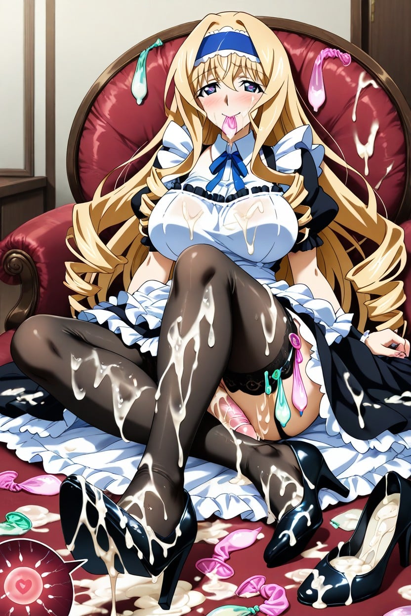 Covered By Cum, Heart Eyes, Cum Everywhere Hentai AI Porn