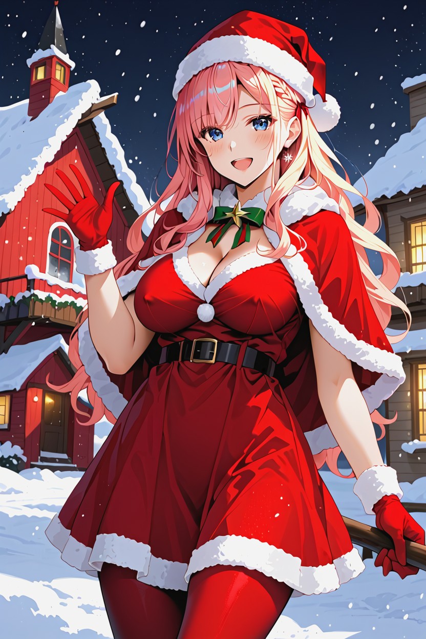 Thick Snow On Ground, Waist Shot, Detailed Hentai AI Porn