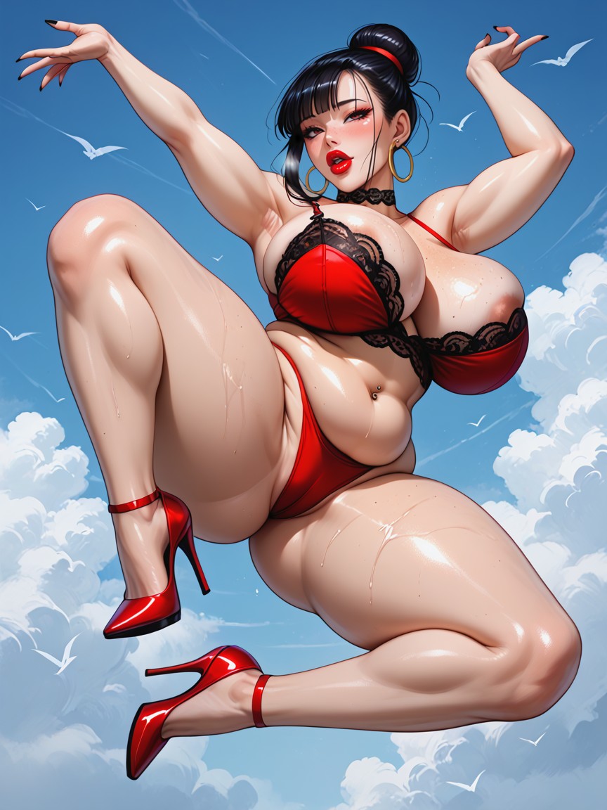 Mind Breaking Orgasm, Laying On Side, Beautiful Eyes Hentai AI Porn