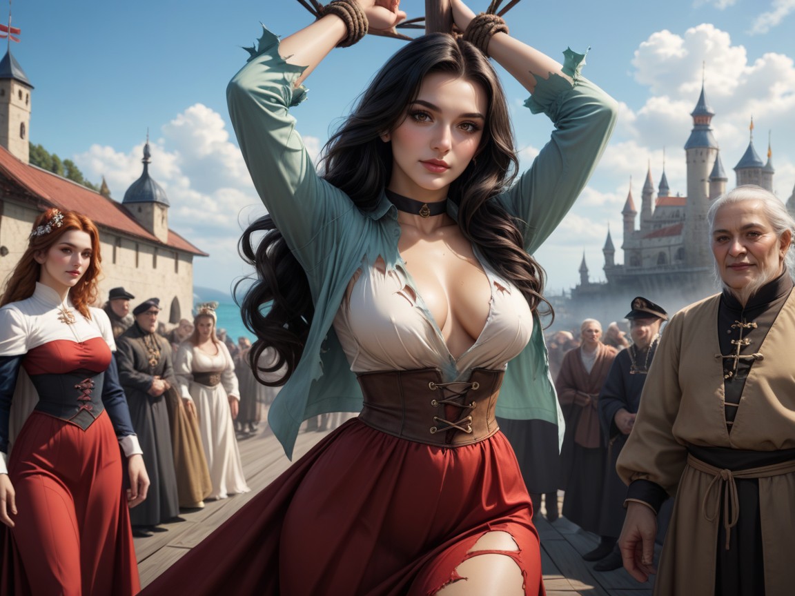 Large Ass, Front View, Unbuttoned AI Porn