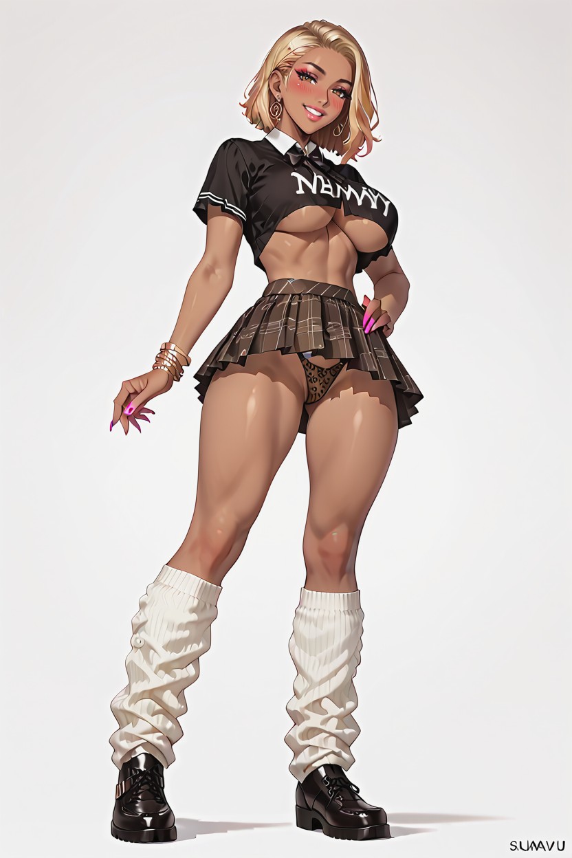 Gyaru, Ass, Pleated Skirt Hentai AI Porn