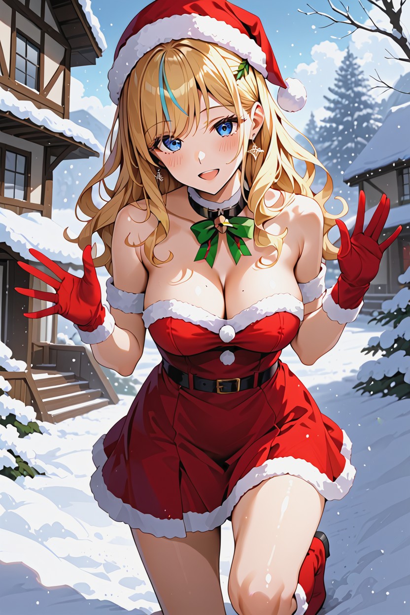 Permed Hair, Walking Cheerfully, Skinny Hentai AI Porn