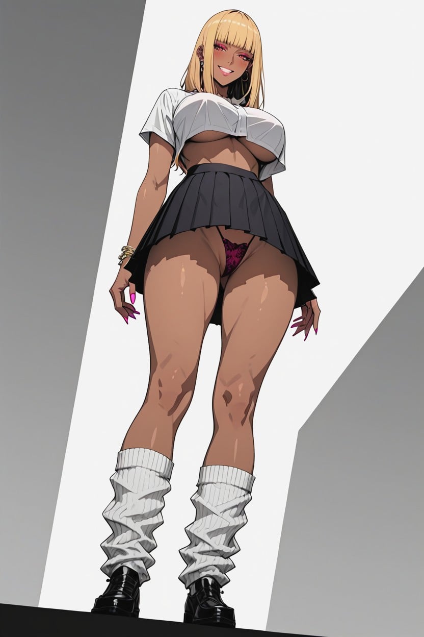 Tall Female, Blonde Hair, Lips Hentai AI Porn