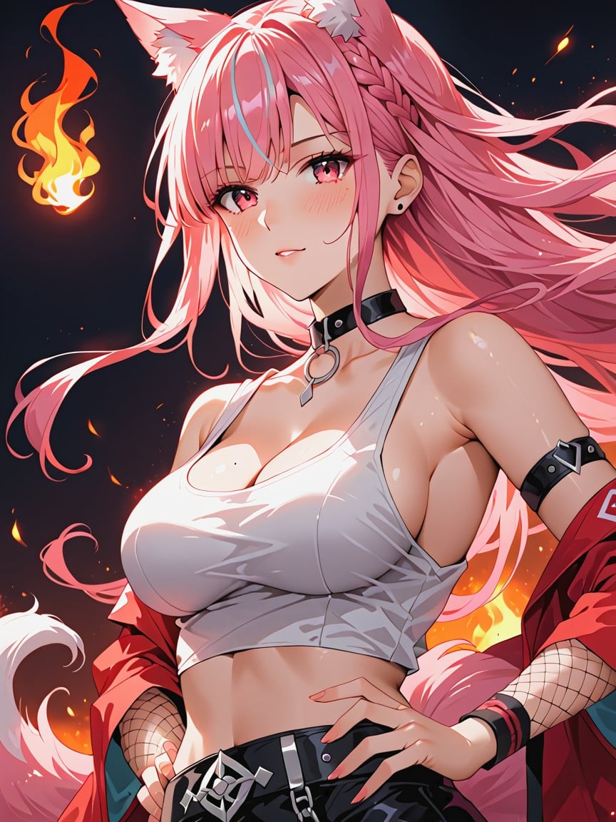Hair On Fire, Bright Eyes, Crackle Flame Hentai AI Porn