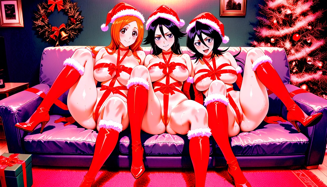 Vaginal Incision, Wrapped In Gift Ribbon, Female Only AI Porn