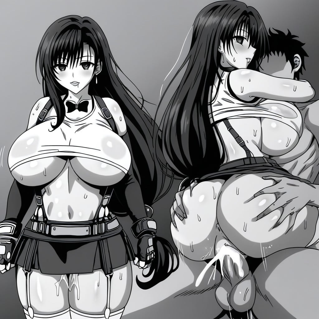 Droopy Eyes, Woman Trembling With Sexual Climax, Pursed Lips Hentai AI Porn