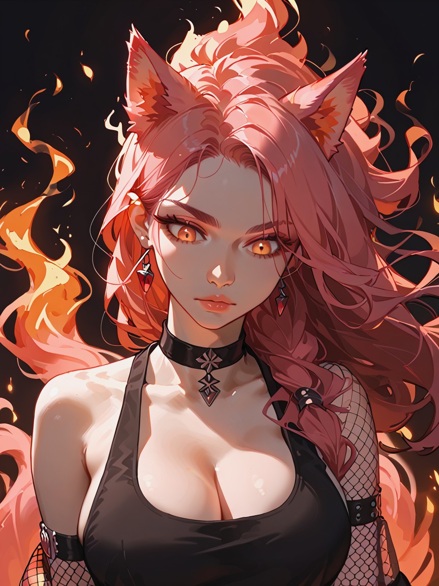Encompassing Hellfire, Pink Fire, Very Aesthetic Hentai AI Porn