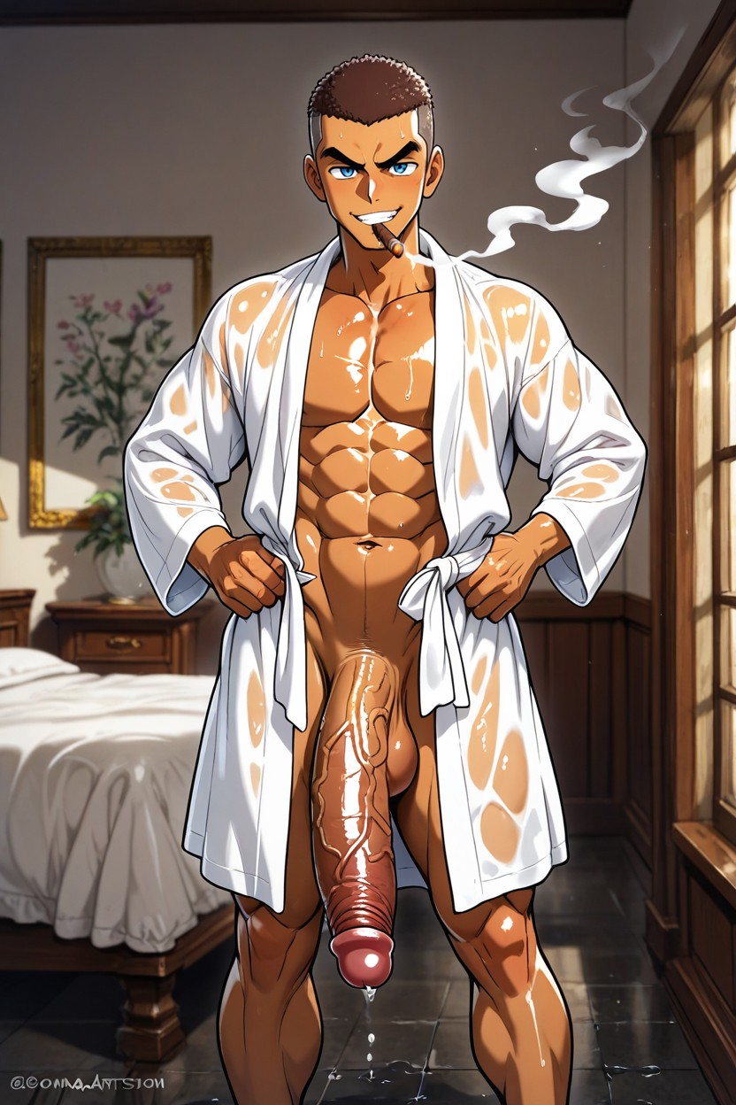 Otoko No Ko Man, Flaccid Pennis, Gelled Hair AI Gay Porn