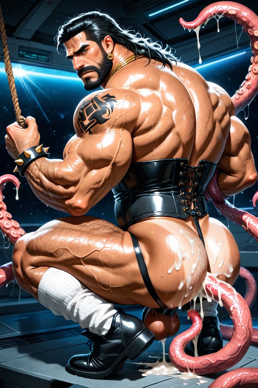 Dark Tanned Skin, Volumetric, 18+ AI Gay Porn