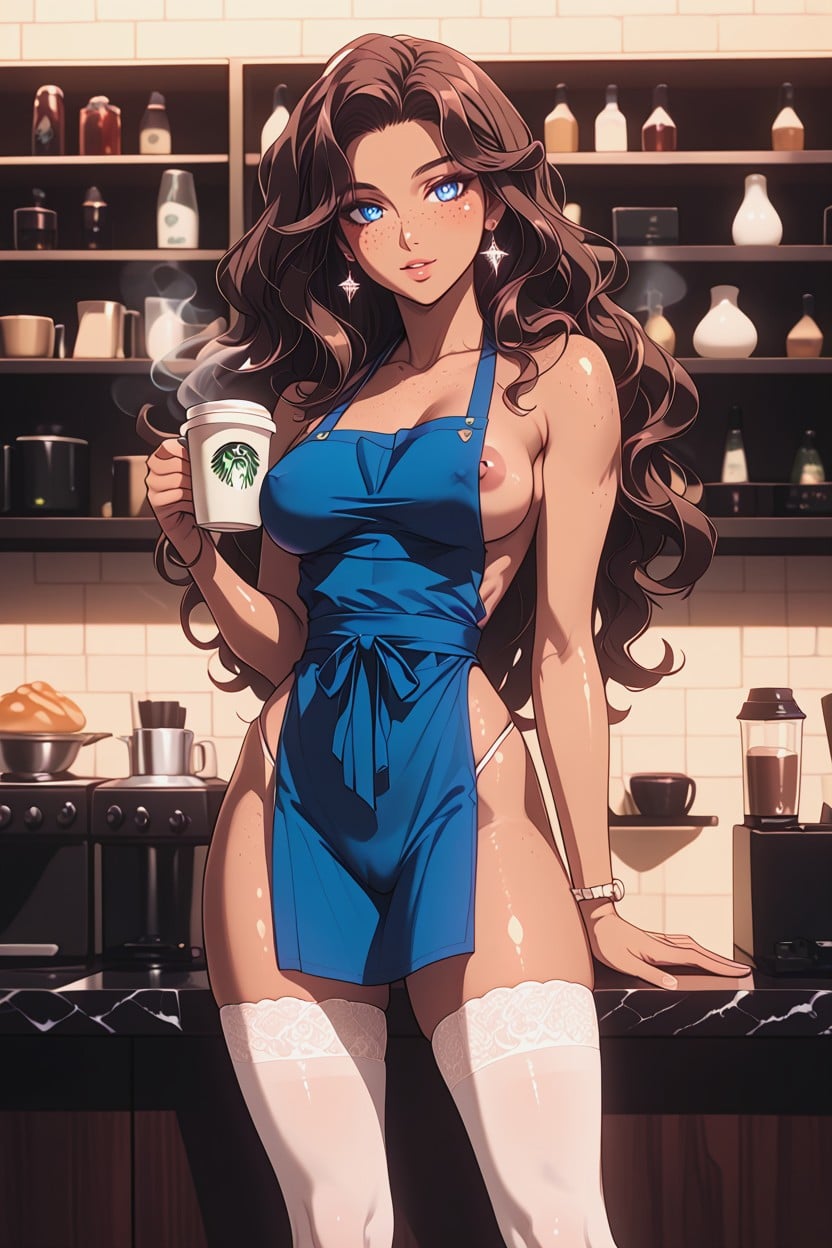 Very Sexy, Erect Nipples, Stylized Shaped Body AI Porn