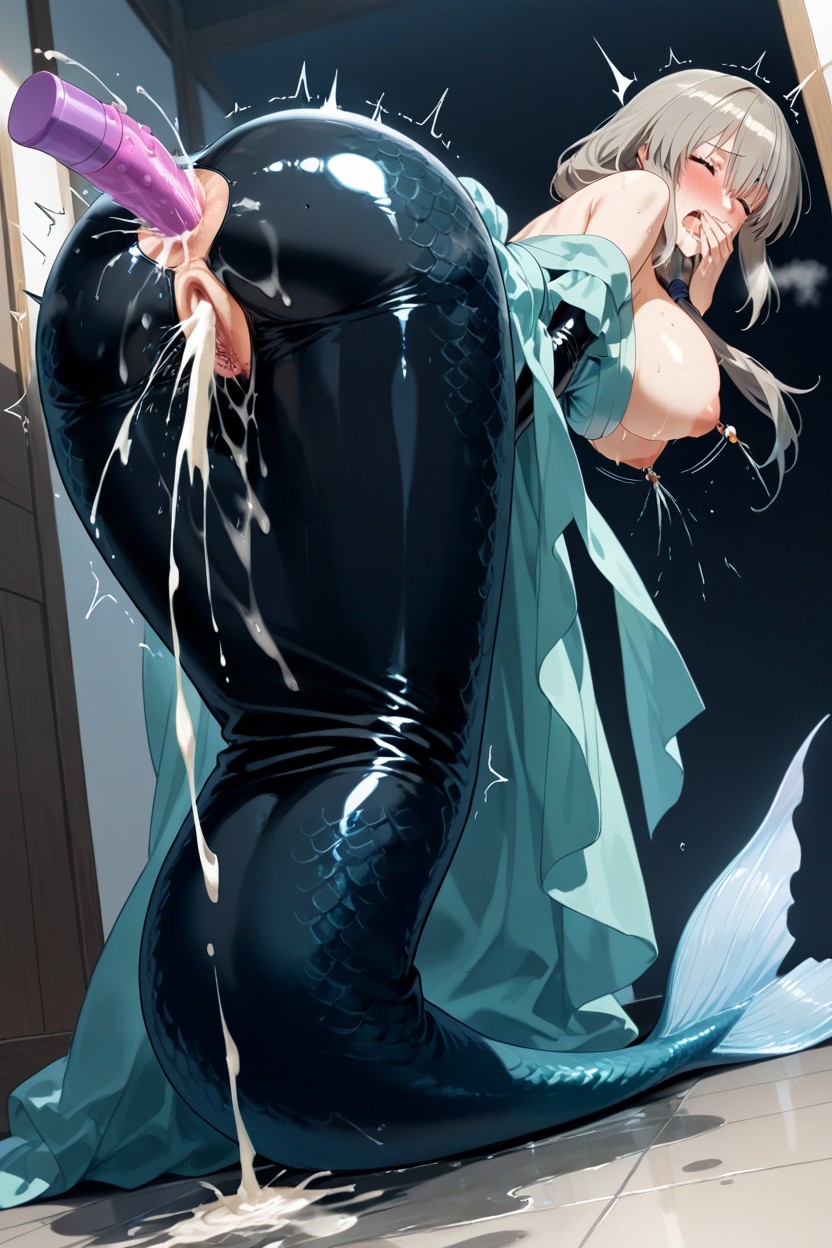 Large Breasts, Cuerpo Completo, Vibrador Hentai IA