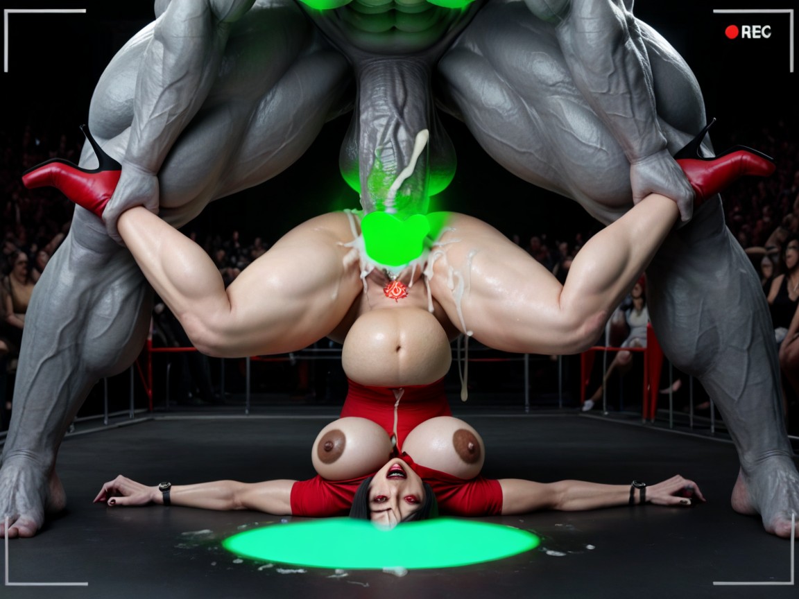 Messy Cum Glowing Massive Creampie, Disgusted, Gigantic Size Saggy Veiny Balls AI Porn