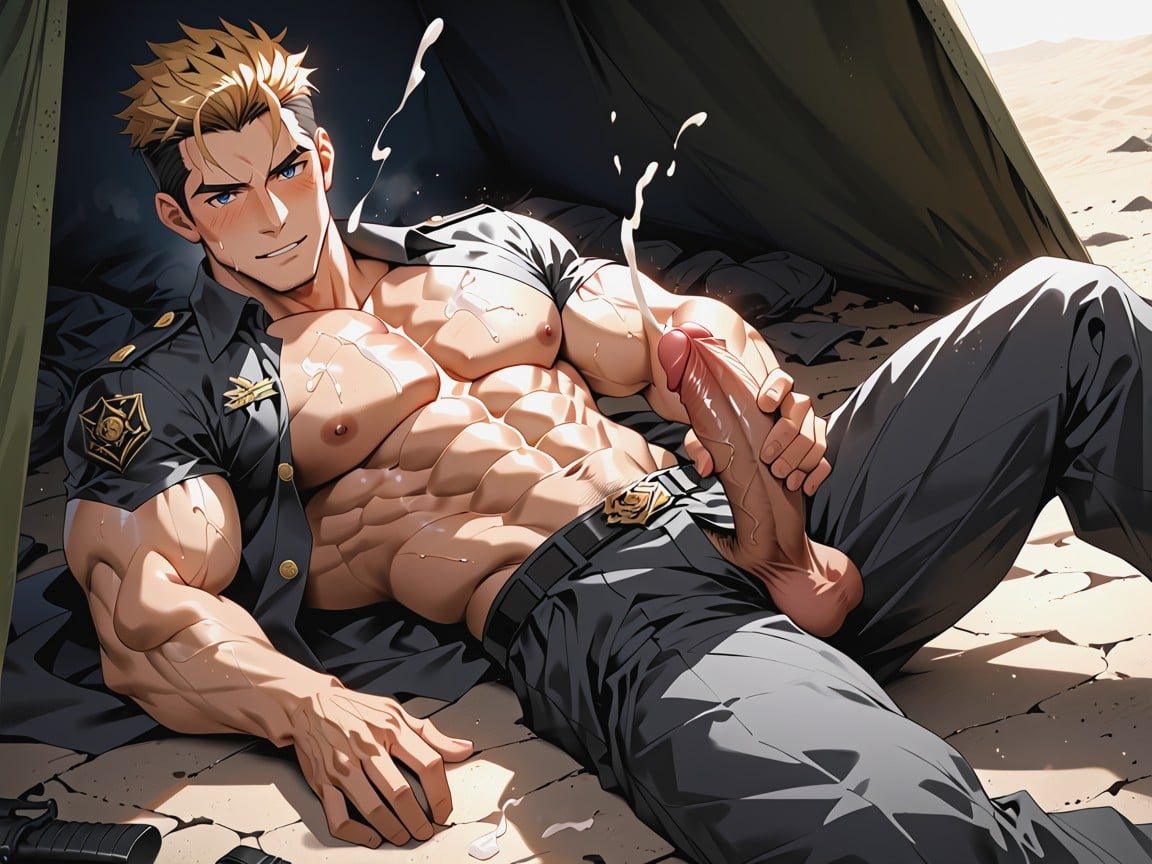 Soft Shadow, Thick Cock, Pulsating Cock AI Gay Porn