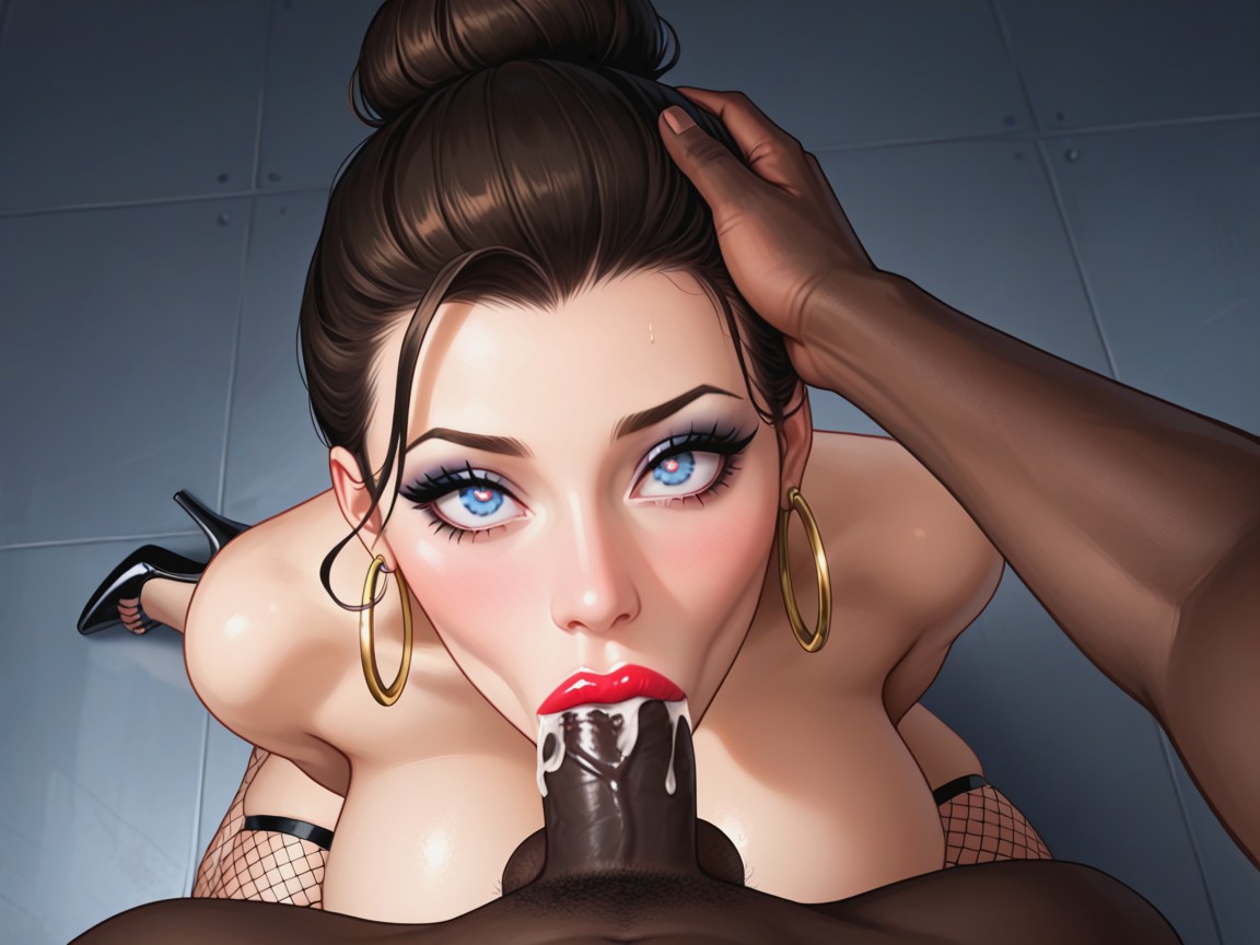 Wide Angle, Curvy, Kneeling Hentai AI Porn