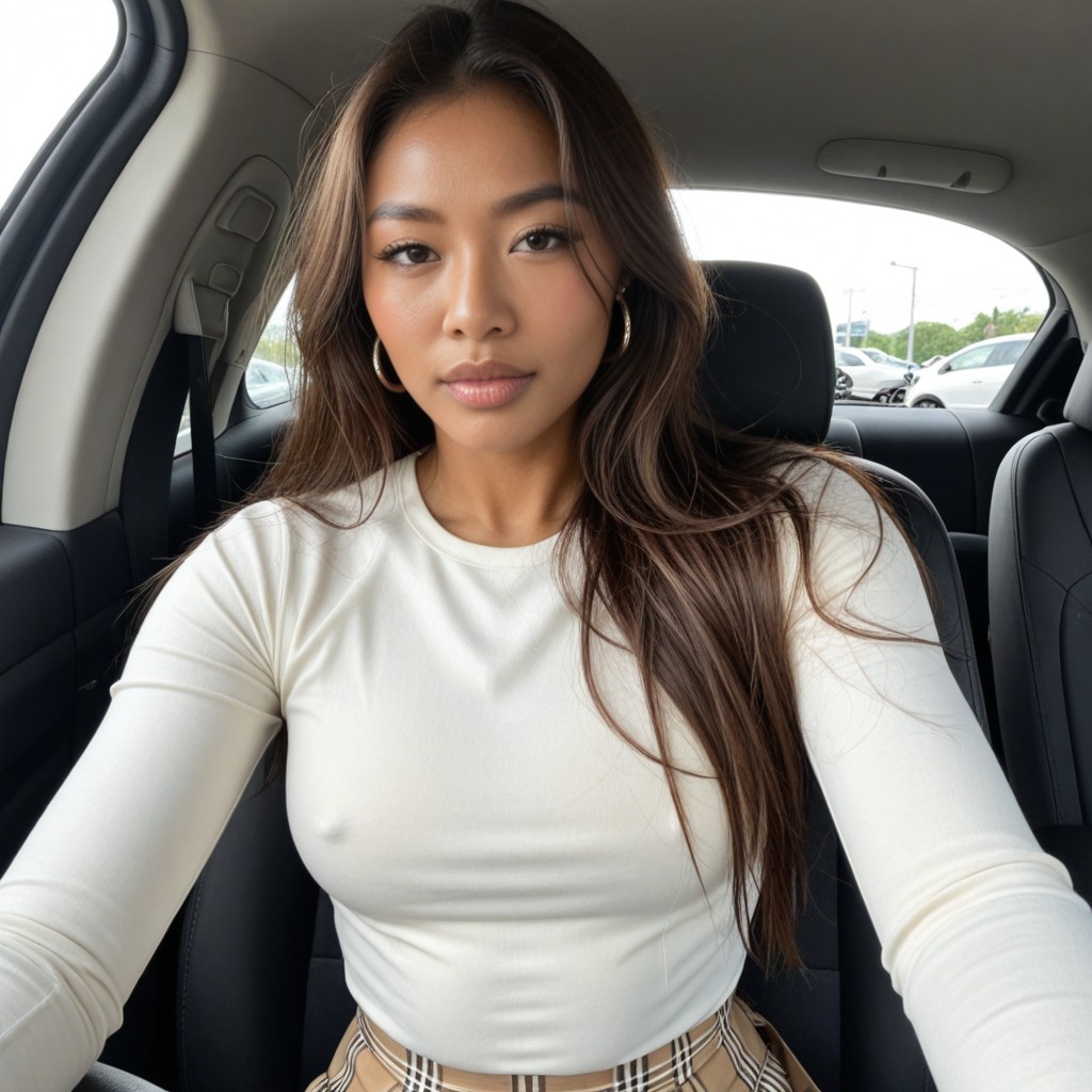 Light Skin African, Blushing, Hourglass AI Porn