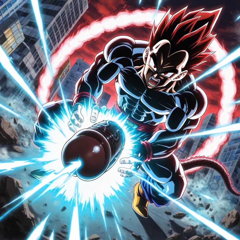 Kamehameha Made Of Cum, Focus, Dramatic Perspective AI Gay Porn