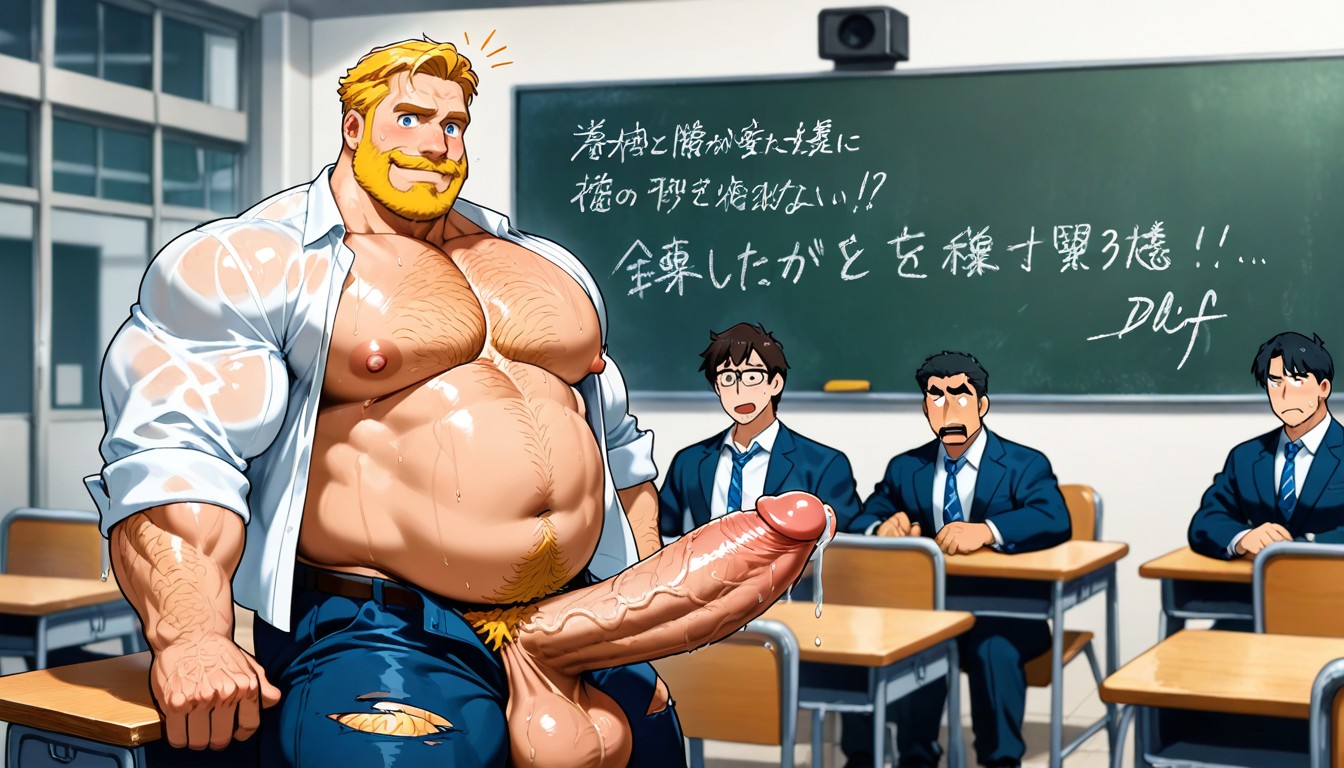 Penis Bigger Than Body, Ripped Pants, Bara AI Gay Porn