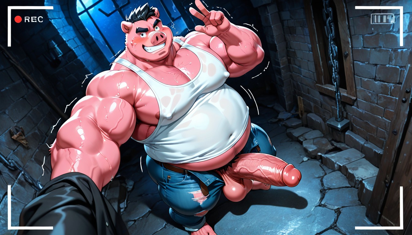 Shaved, Gay Furry Porn, Barefoot AI Gay Porn