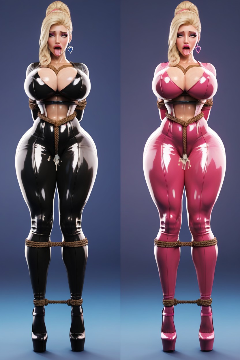 Bimbo, Suspended In Bondage, 18+ AI Porn
