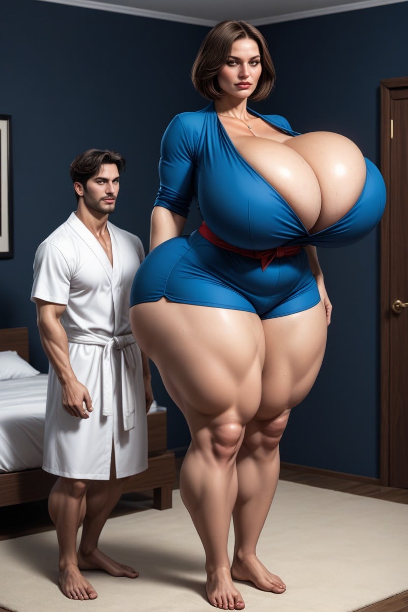 Full Body, Hot Plump Pawg, Bed AI Porn