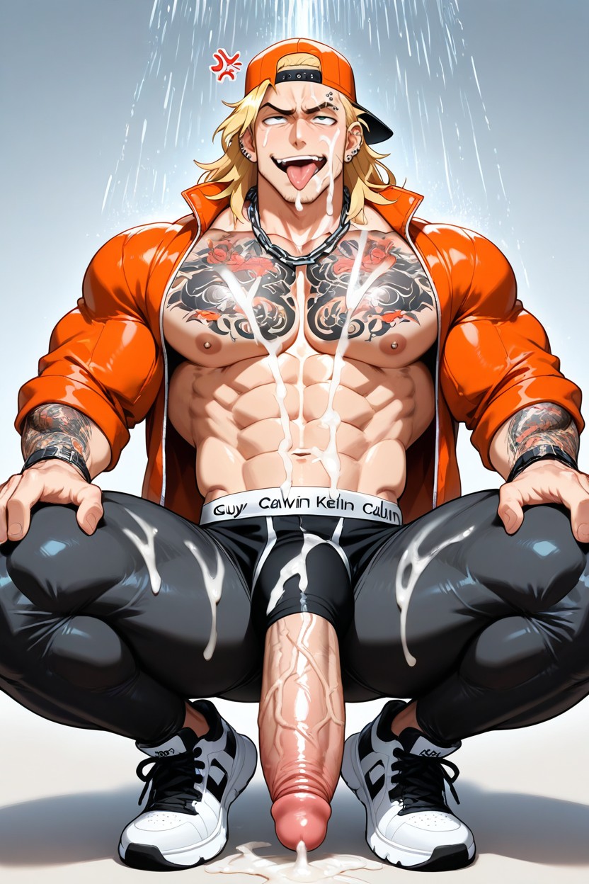 18+, Eyebrow Piercings, Long Hair AI Gay Porn