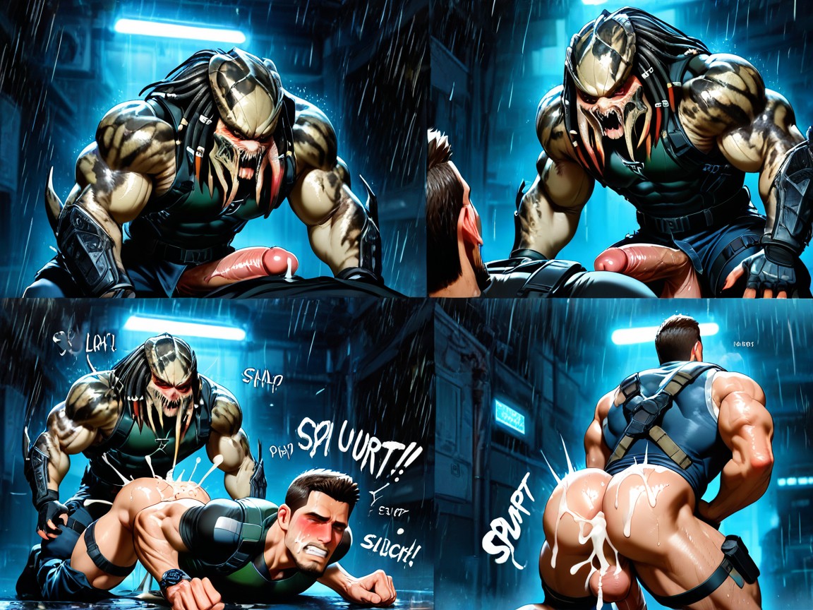 Giant Monster Behind, Sweat, Excessive Creampie AI Gay Porn