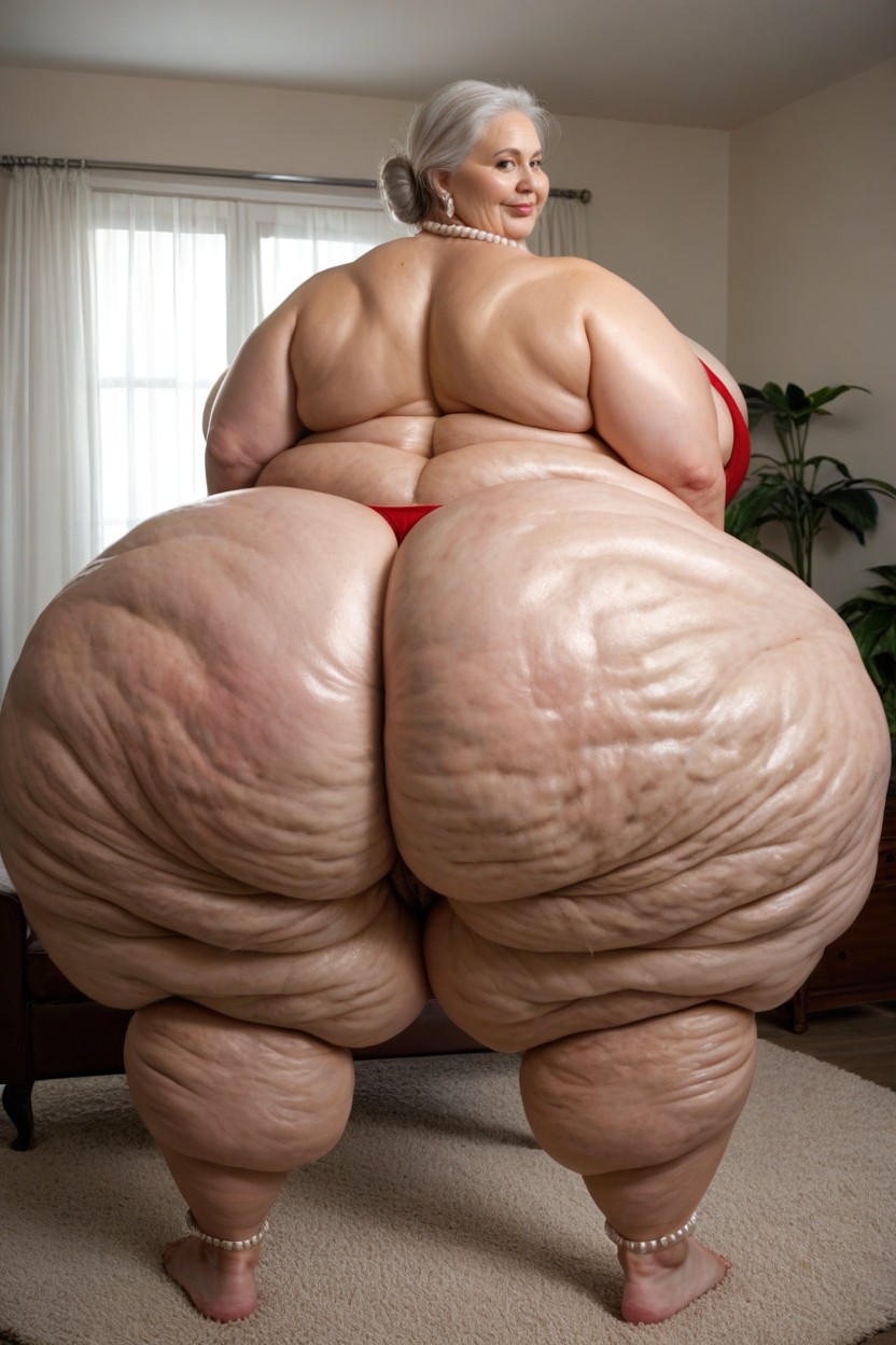 Flabby Arms, Tall Female, Oversized Vagina BBW AI Porn