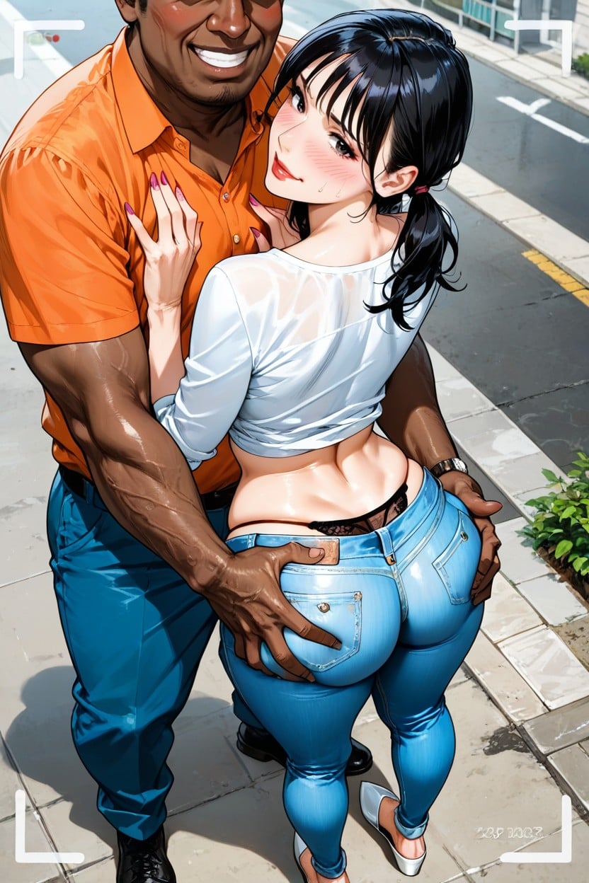 Ass Focus, Full Clothed, Embarrassed Hentai AI Porn