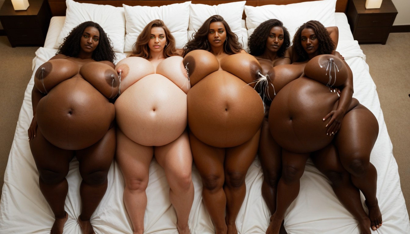 African, Green Eyes, Hyper Fat AI Porn