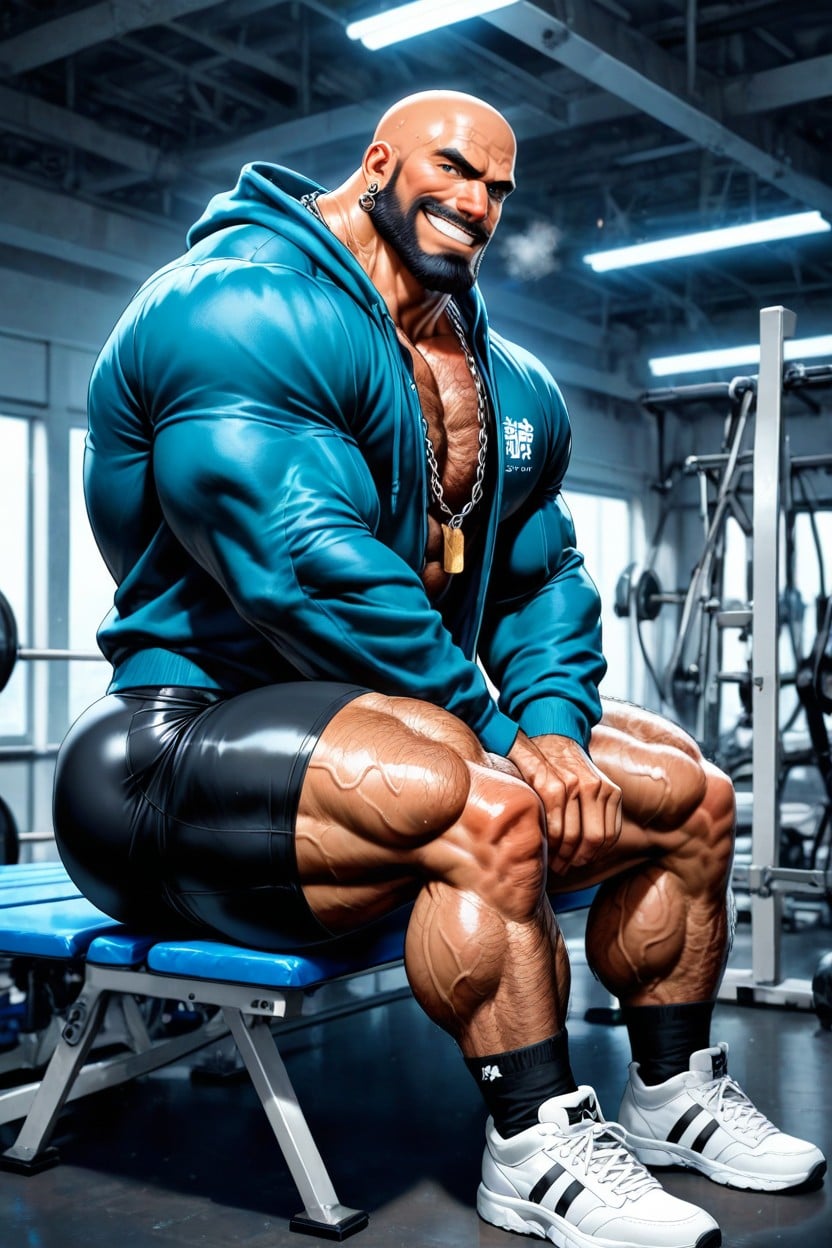 Muscular Ass, Detailed Realistic Image, Bodybuilder AI Gay Porn