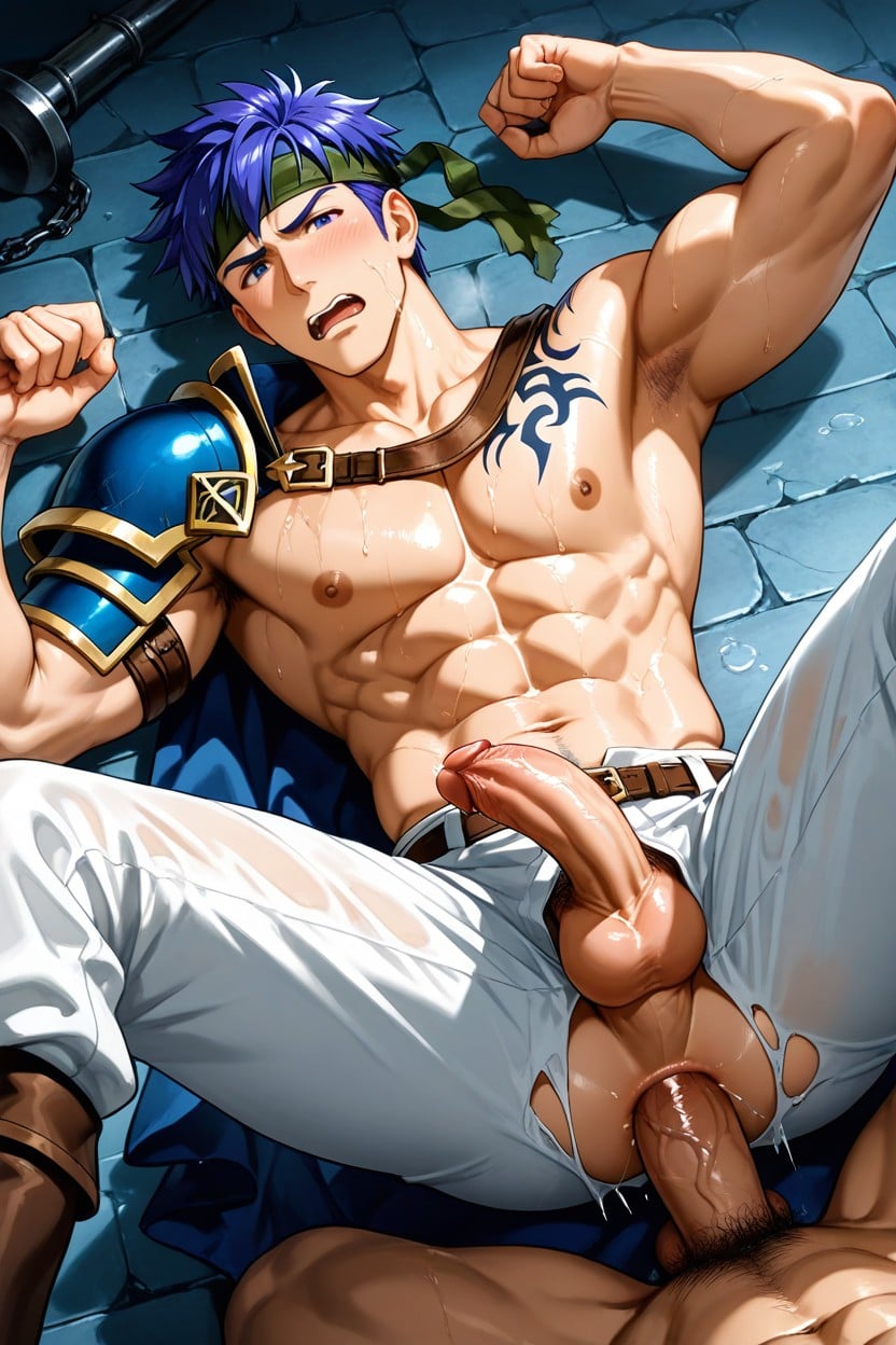 Bottom's Flaccid Penis Grabbed By Top's Hand, Bottom's Urethra Inserted With Metal Rod, Bottom Is Nude Porno IA Gay