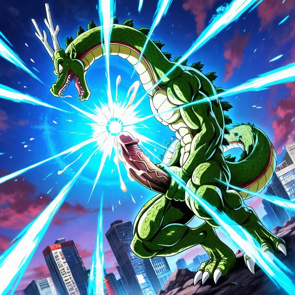 Shooting Excessive Amounts Of Cum From Dick, He's Shooting At Shenron In The Distance, Penis Kamehameha ゲイAIポルノ