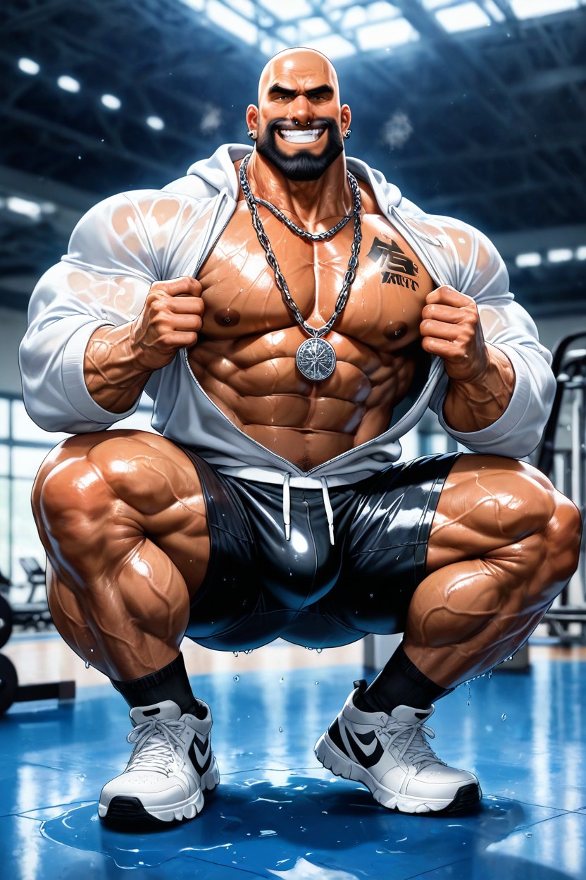 Muscular Ass, Veiny Muscles, Big Earrings Porno IA Gay