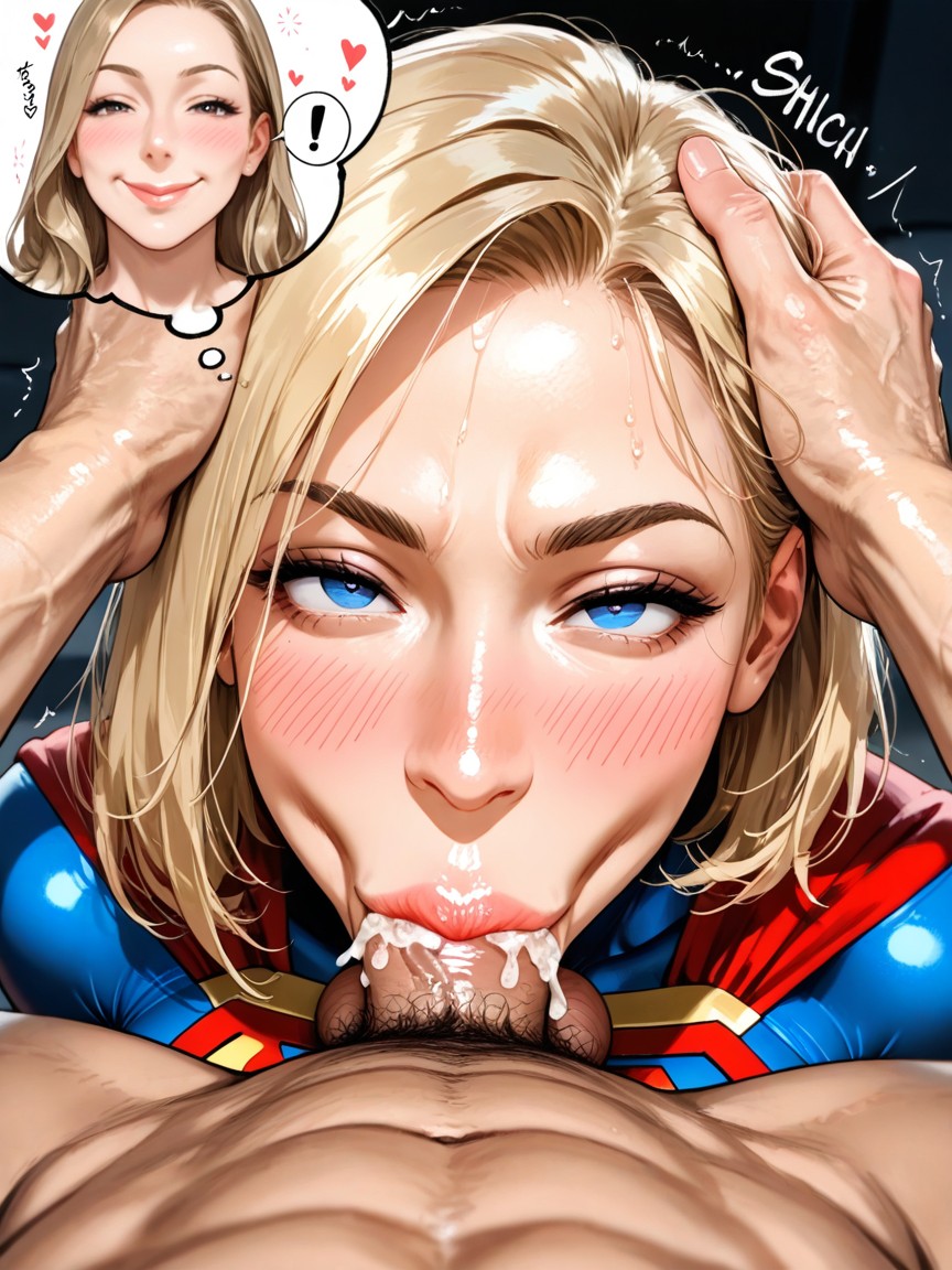 Trembling, Close Up, Whole Cock In Mouth Hentai AI Porn
