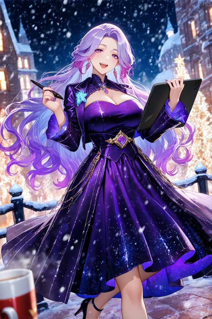 Purple_eyes, Very Aesthetic, Woman Hentai AI Porn