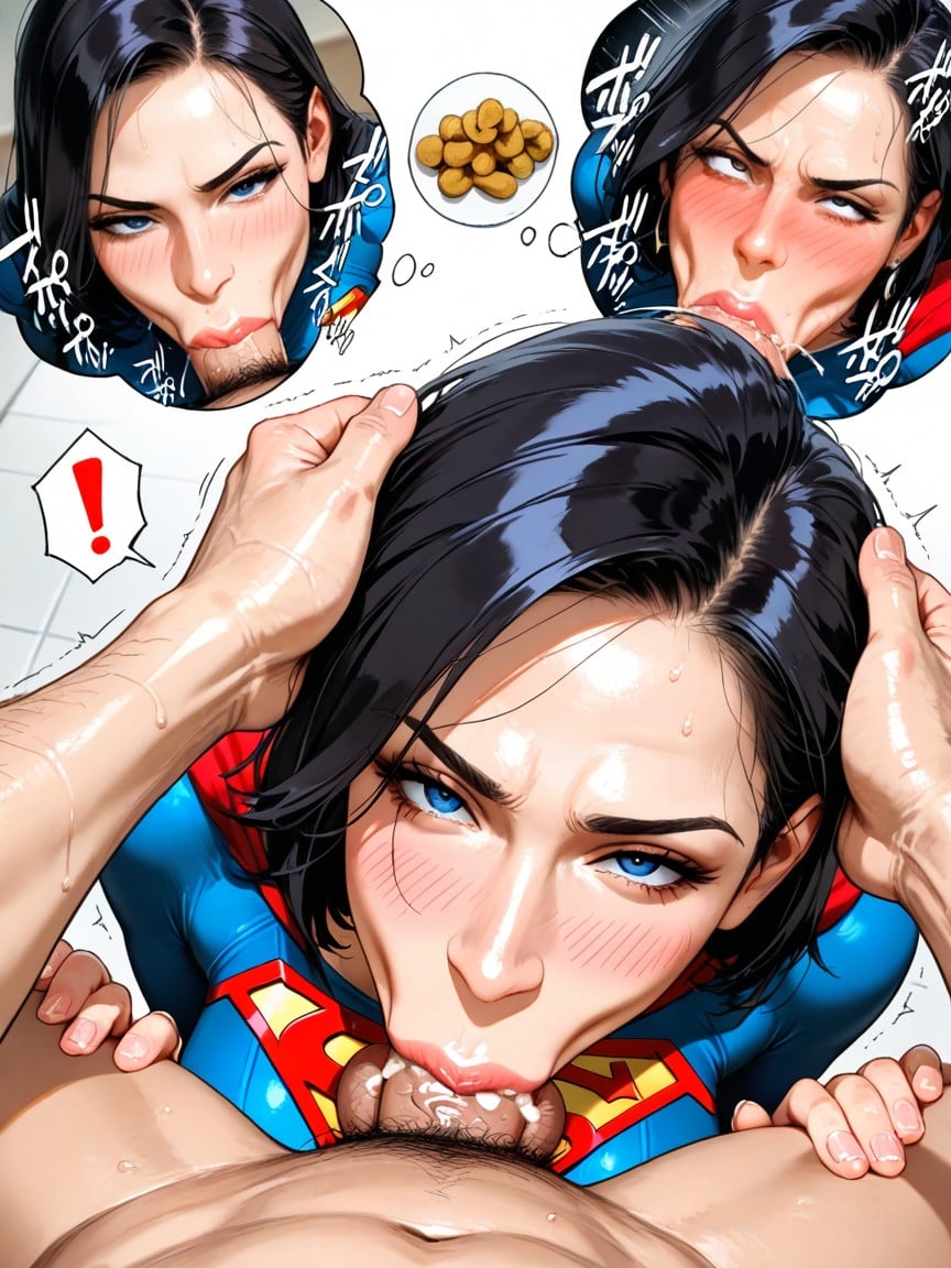Lips Against Balls, Supergirl Outfit, Trembling Hentai AI Porn